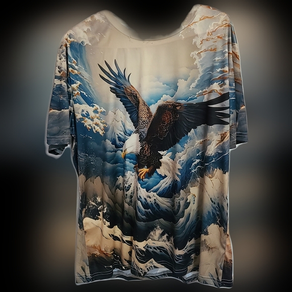 THE EAGLE AND KANAGAWA MEN'S SIZE L SHORT-SLEEVE TEE TSUNAMI REMEMBRANCE. - Picture 6 of 9